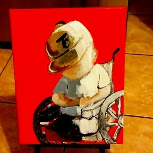 Abstract painting of a painting  of life still going..11x14 box frame.